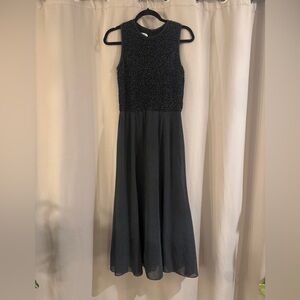 Women’s David Warren Long  Black Sleeveless Dress